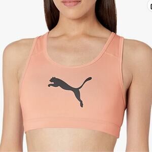 NWT Puma Mid-Impact 4Keeps Sports Bra Peach Racerback Non Padded Womens L